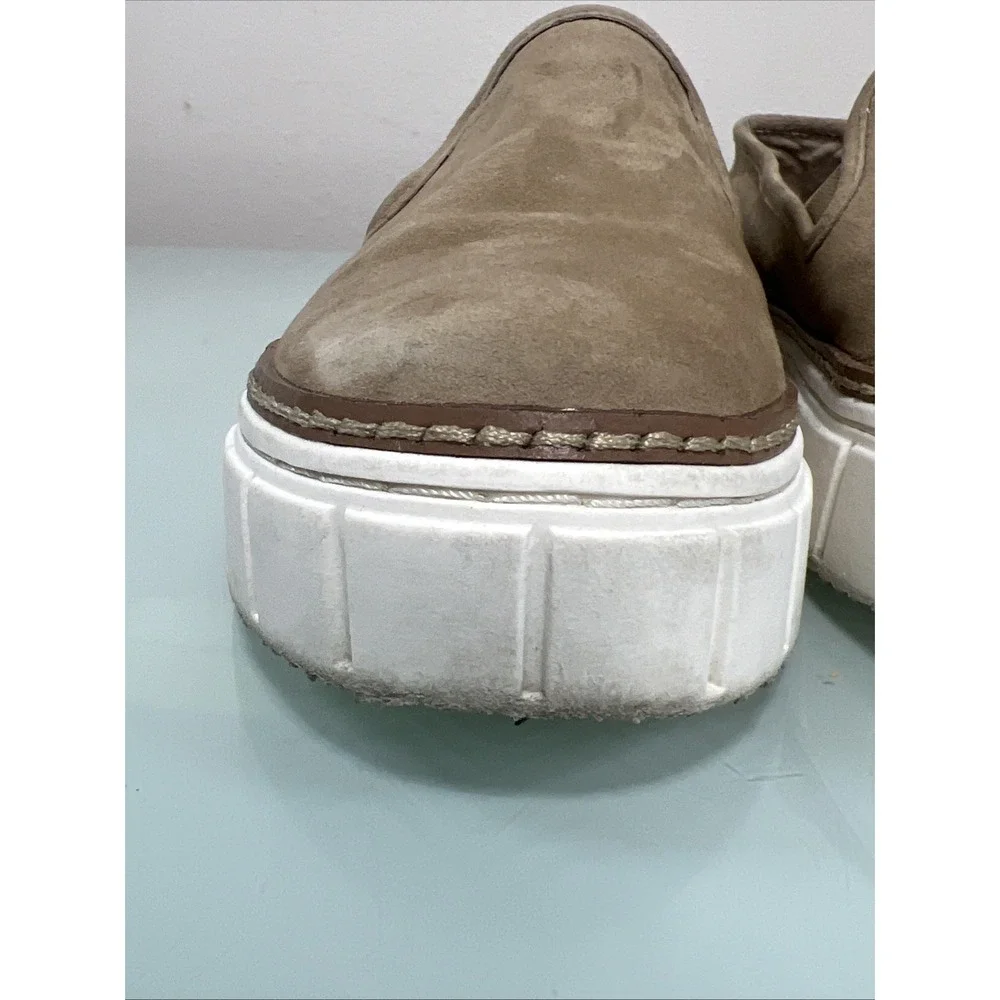 Vince Camuto Remeya Women's 7 Tan‎ Suede Slip On Platform Sneakers